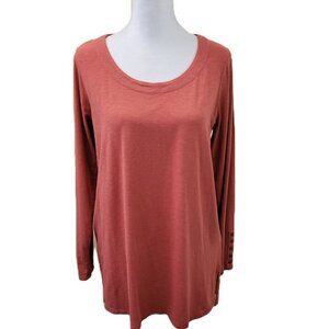 J. Jill Perfect Pima Cotton 3/4 Sleeve Scoop Neck Tee Coral  Women's S